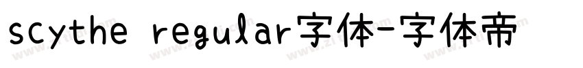 scythe regular字体字体转换